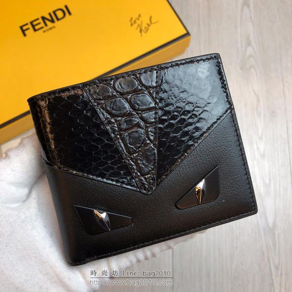 FENDI短夾錢包 19年春夏季最新手包 小摔牛皮 芬迪對折錢包  fdz2141
